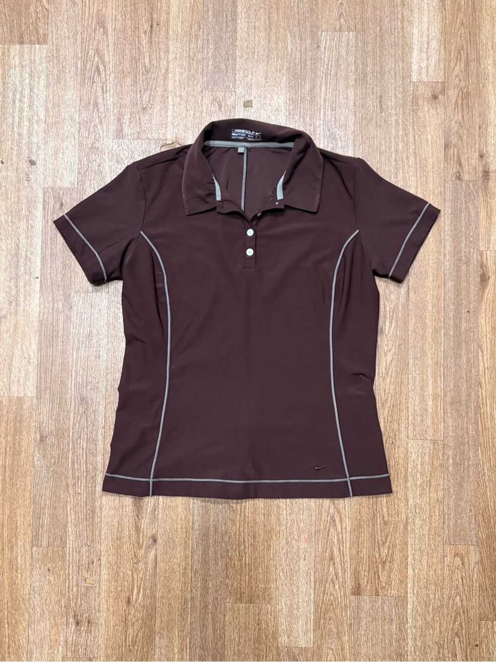 Women’s Brown Nike Polo Top